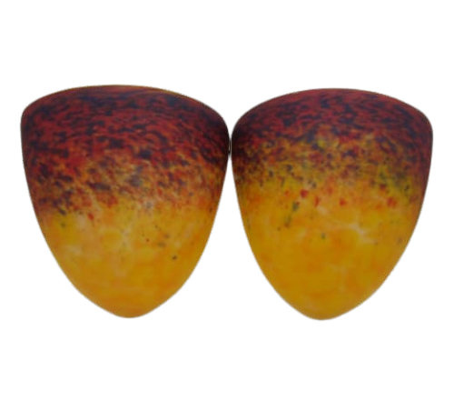 2 wall sconces glass paste Patrick Crespin