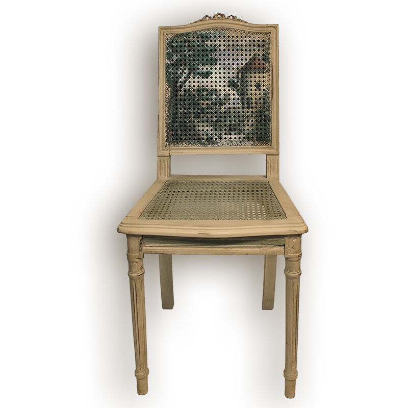 Pair of caned chairs