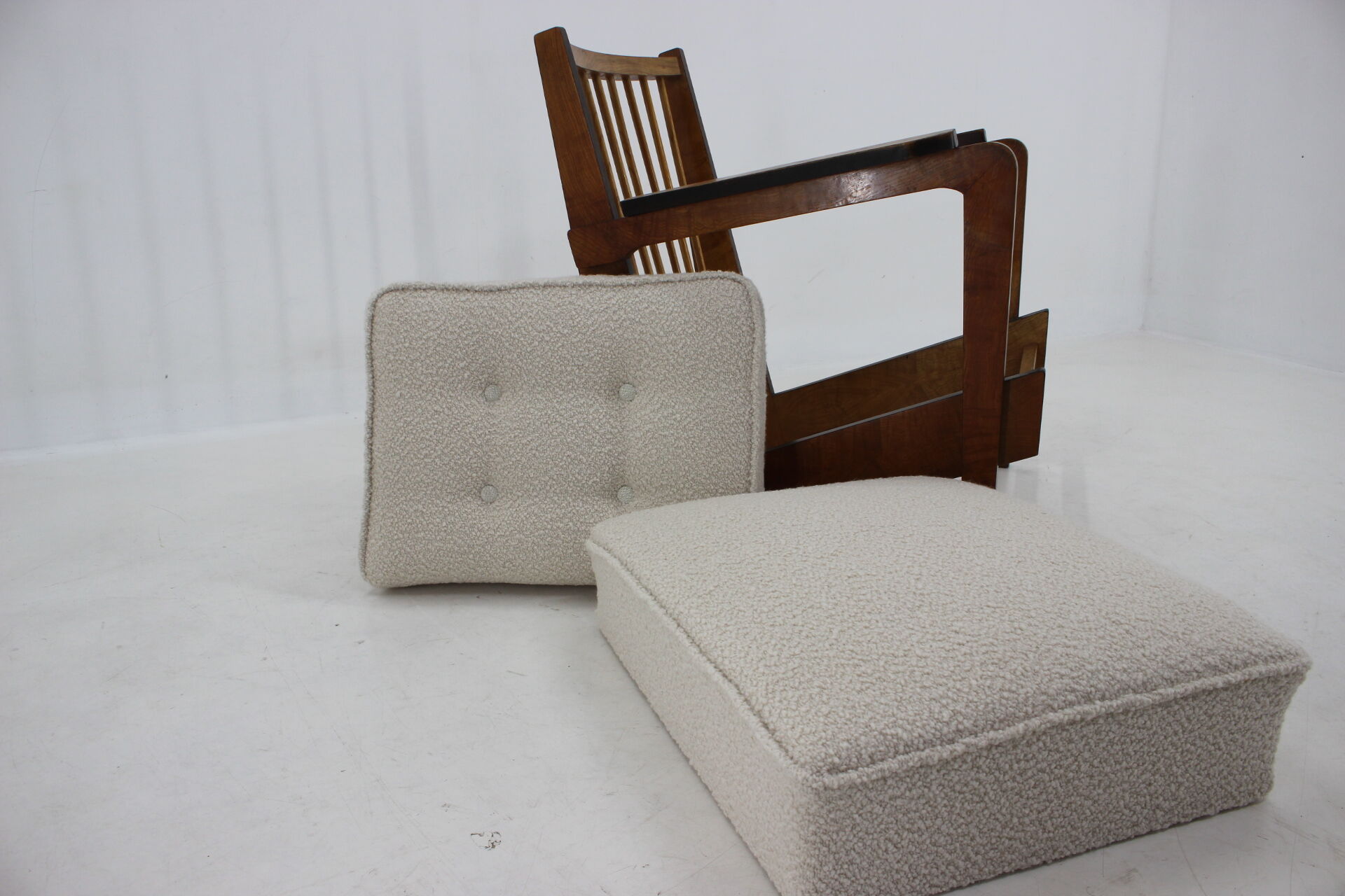 1930's unique cubist armchair, Czechoslovakia