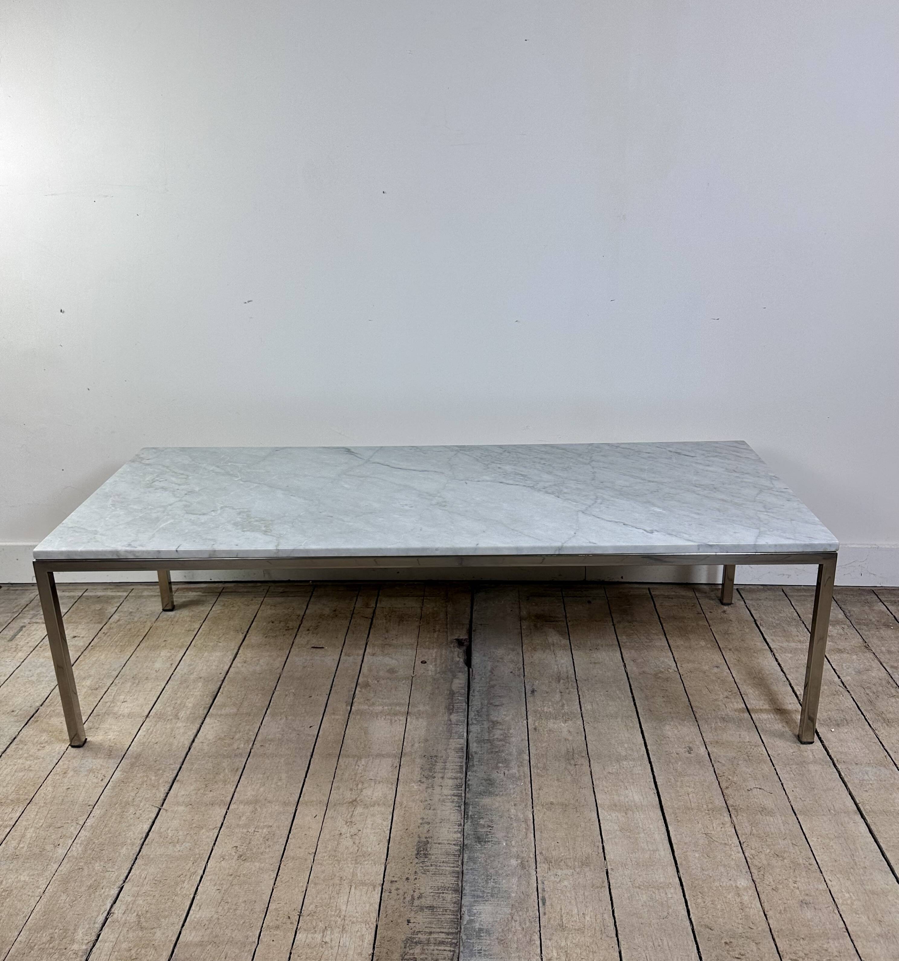 Table basse en marbre Knoll International, années 70