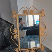 Vintage Art Deco wrought iron mirror