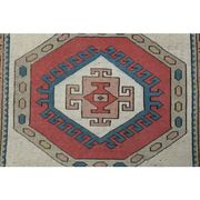 Vintage Turkish Oushak Handmade Wool Cotton Red Area Rug 150x218
