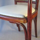 Art Deco desk chair by Fischel in bentwood and leather, 1925