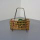 Magazine rack in filigree rattan and steel, 1960s