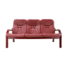 1980 Three-Seater Leather Sofa, Ton Czechoslovakia