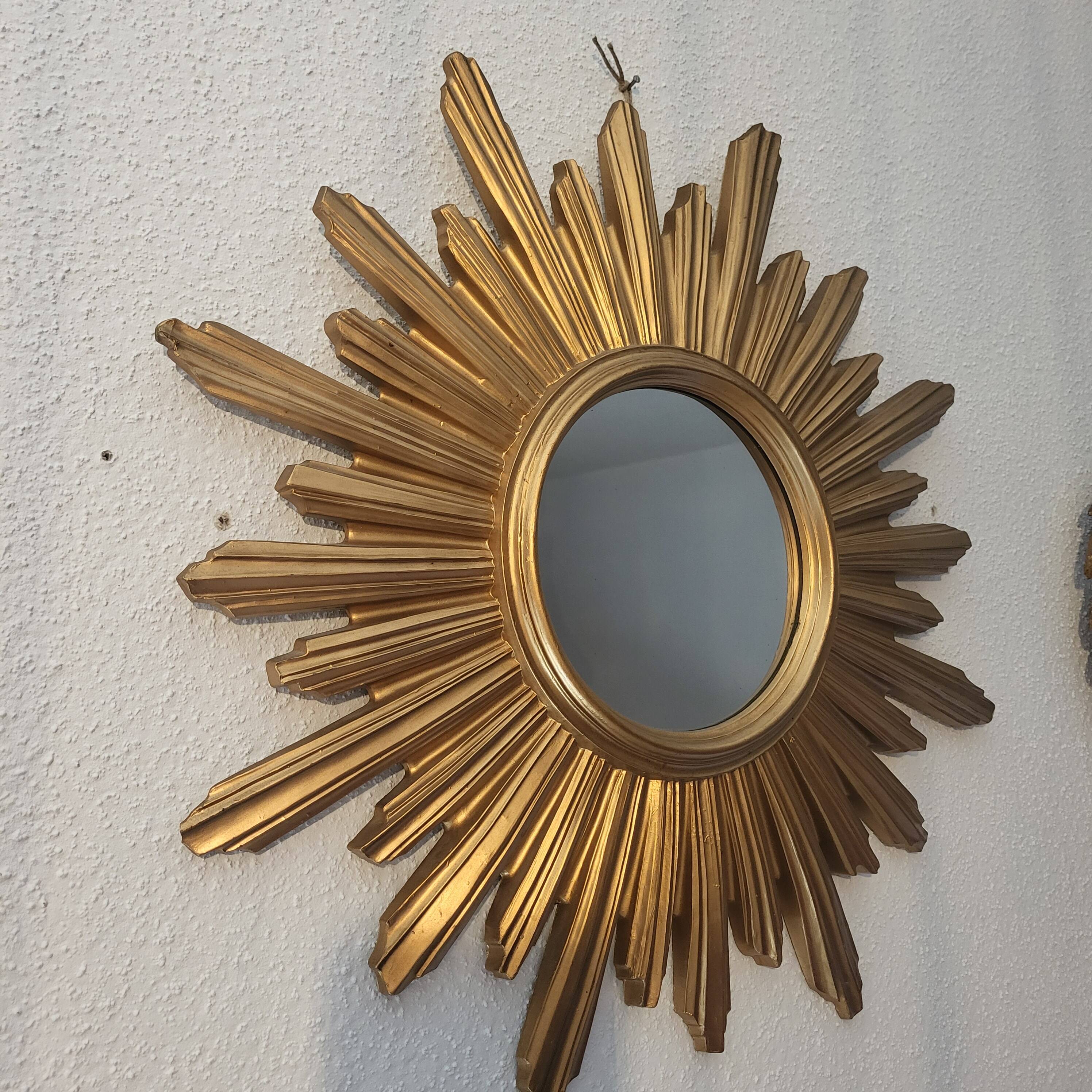 Sun mirror, made in Italy, 1960, 70, vintage