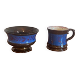 Jersey earthenware bowl and cup/mug duo
