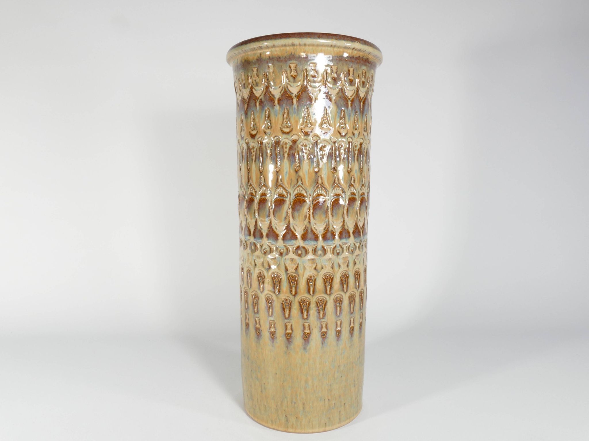 Vase de sol en grès moderne scandinave, "3119" Søholm Stentøj, années 1960.