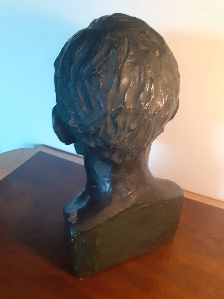 Large plaster bust of Louis Pasteur