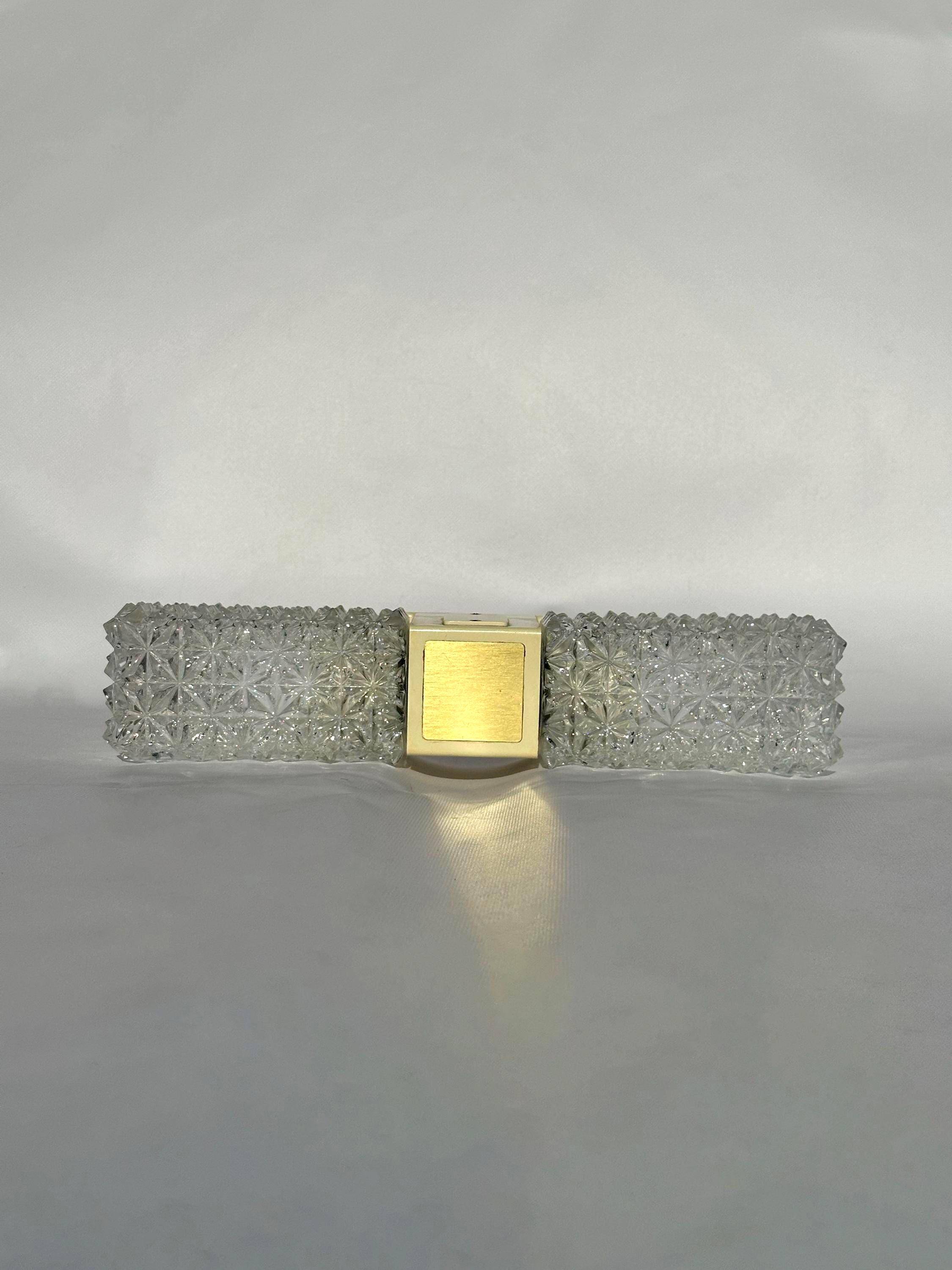 Erco Model 5074 Wall Sconce – Crystal Glass Vintage Lighting (1960s)