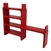 Modular red shelf by Olaf Von Bohr for Kartell, 1970