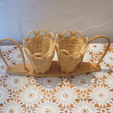 Double wicker pot door