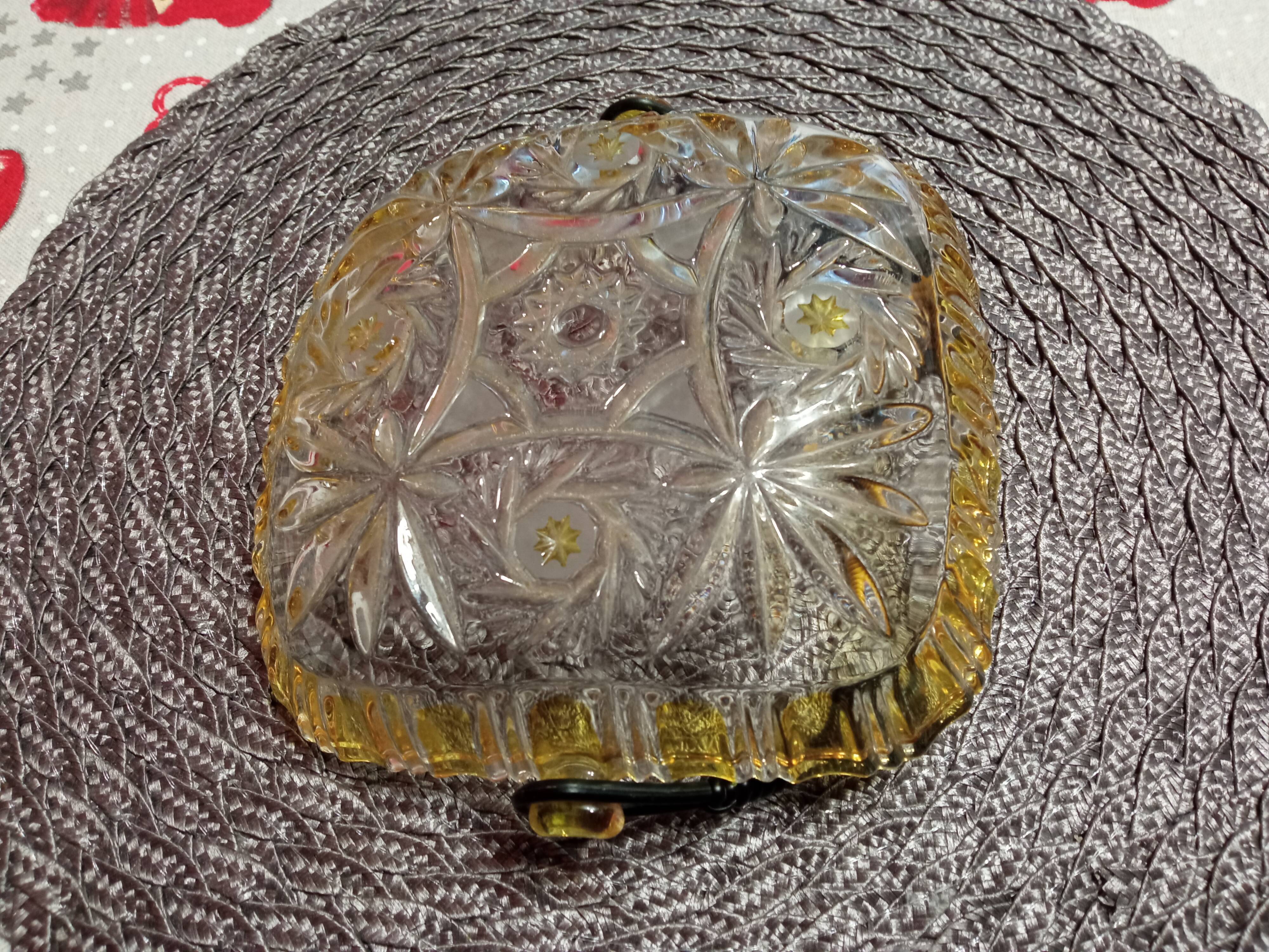 Vide poche panier verre vintage