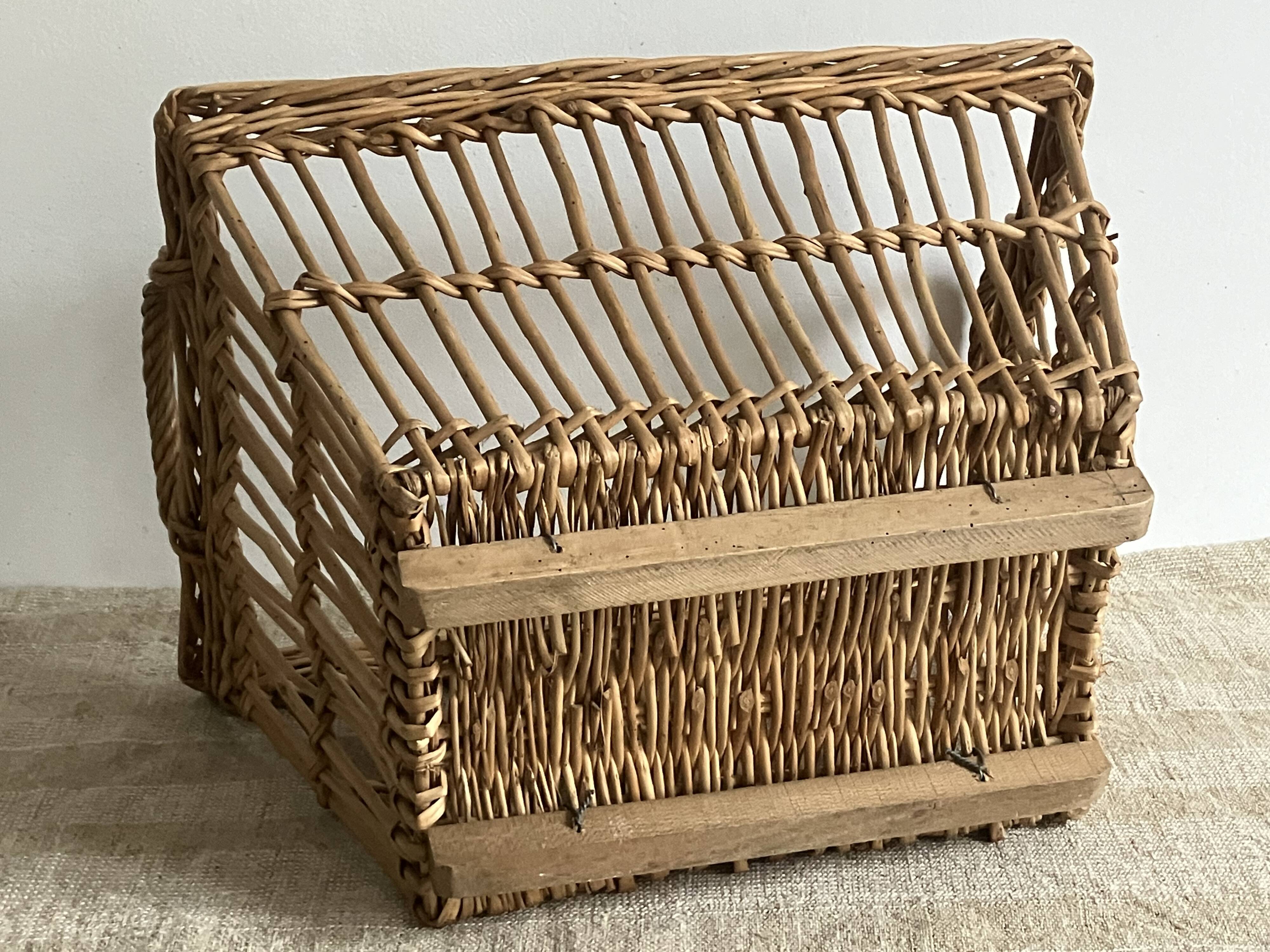 Laundry basket, woven wicker