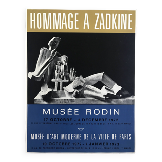 Tribute to Zadkine, Rodin Museum & Museum of Modern Art of the City of Paris, 1972-73