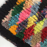 Berber carpet Beni Ouarain with colored diamonds 185x97cm