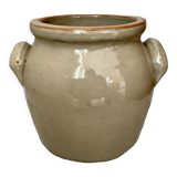 Grease pot or stoneware salt pan