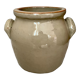 Grease pot or stoneware salt pan