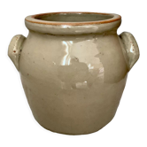 Grease pot or stoneware salt pan