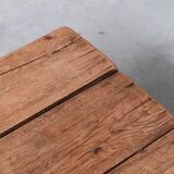 Brutalist oak mid-century belgium sleeper coffee table