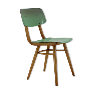 1970's wood & formica chair, czechoslovakia