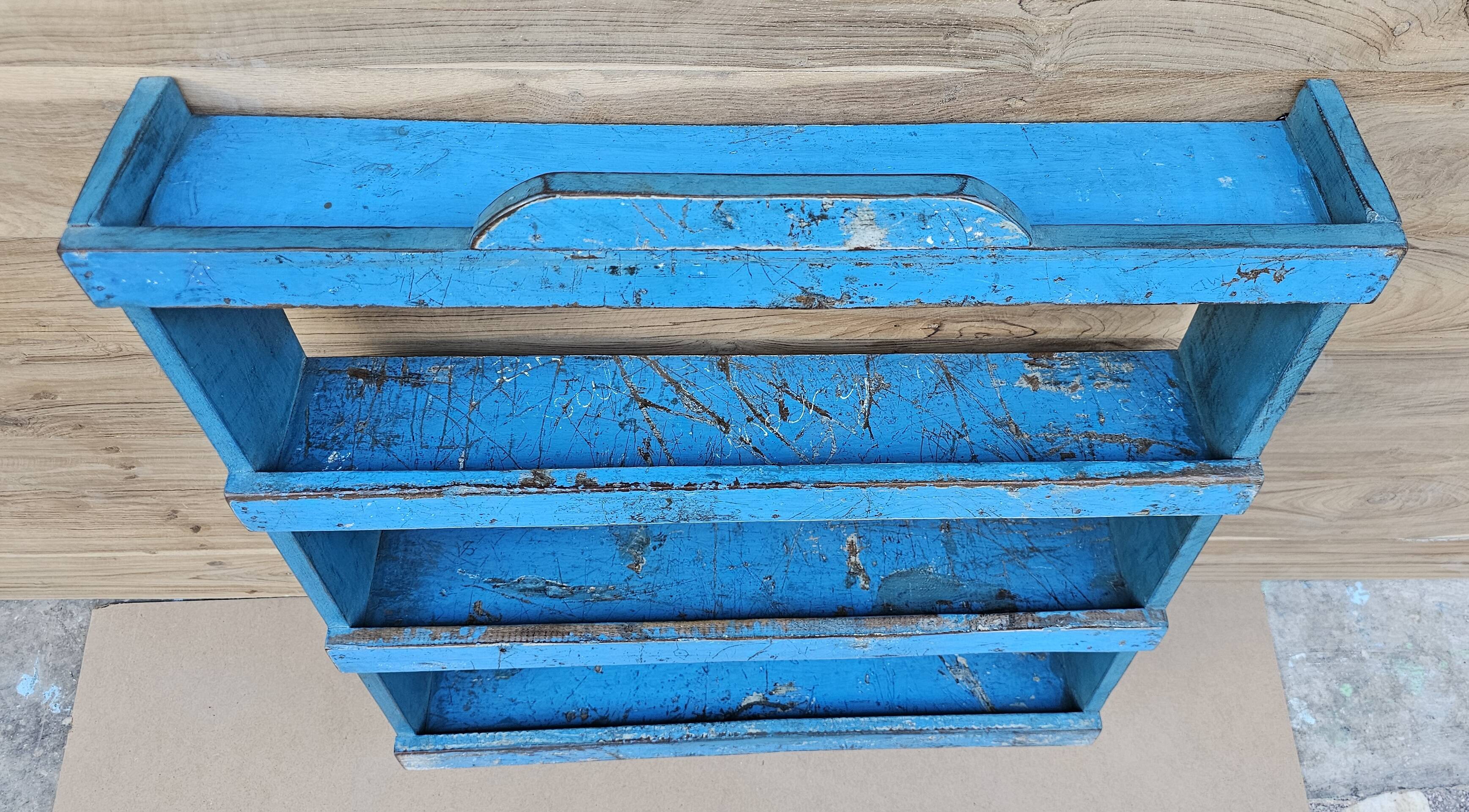 Étagère murale en teck birman