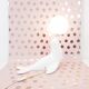 White sea lion lamp, ceramics and glass, circa 1980