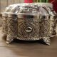 Beautiful silver metal jewelry box