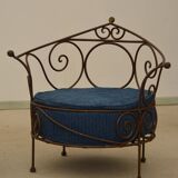 Wrought iron armchairs