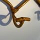 Vintage rattan wall coat rack