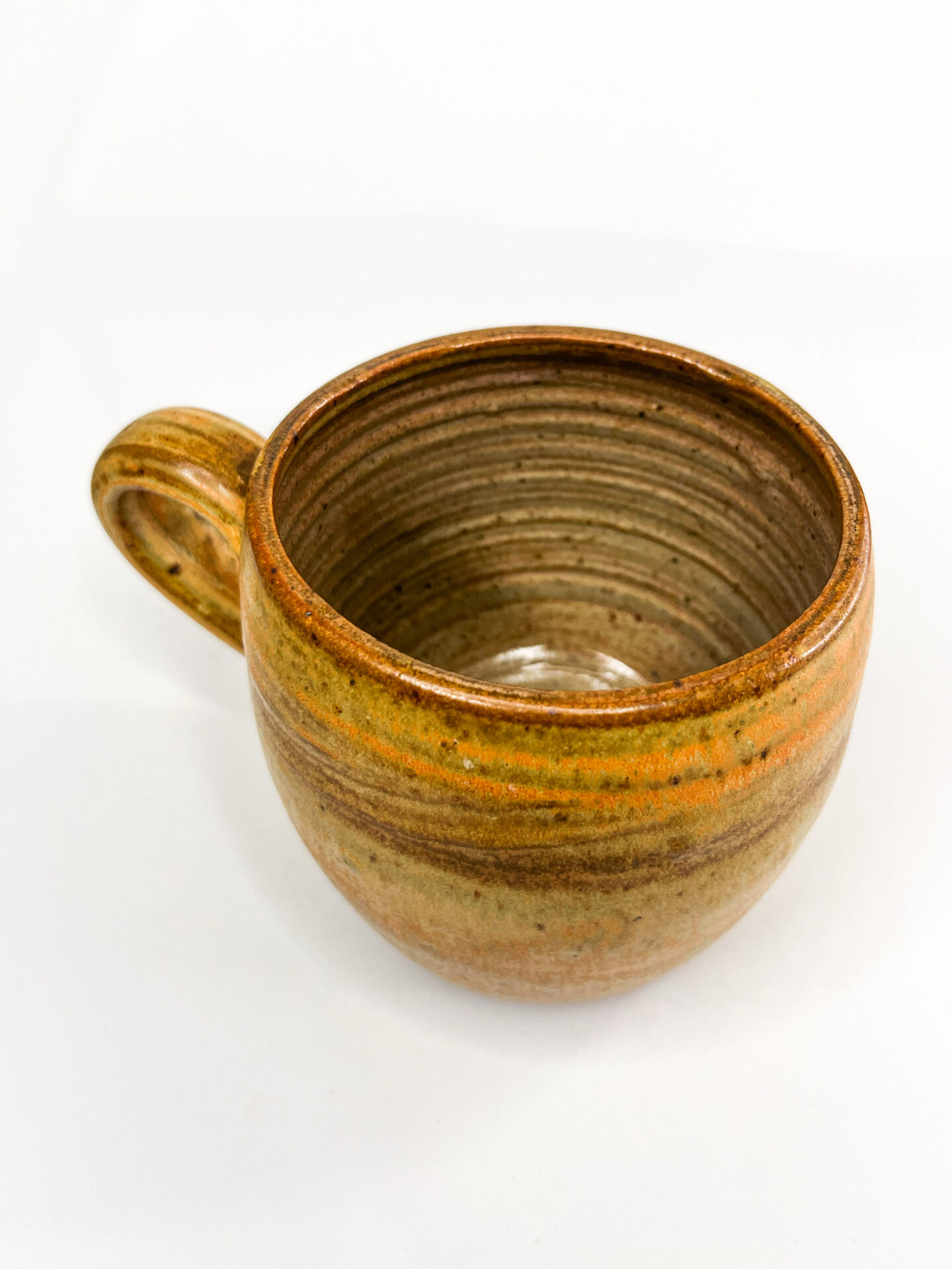 Vintage stoneware cup from the Abbey of Fontgombault.