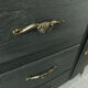 Black vintage solid oak dresser