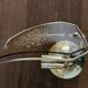 Pair of glass and metal wall lights