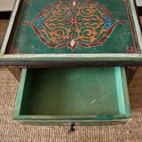 Hand painted wooden bedside table