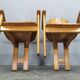 Set of 8 Czech Postmodern Pine Dining Armchairs, 1970s
