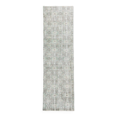 Tapis de couloir vintage 3 x 9 nuances de vert clair et noir, 81 x 275 cm