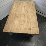 Old fir coffee table with a drawer