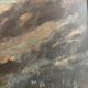 Old painting Max Erich Nicolas XXth Marine