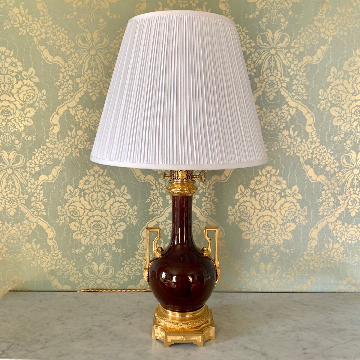 Lamp Sèvres blood of ox of "Charles Ficquenet"