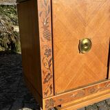 Oak and marquetry row 50s