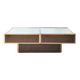 Table basse bar miroir et marron, Willy Rizzo, Cidue, 1970s