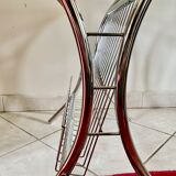 End of sofa magazine holder chrome 1970