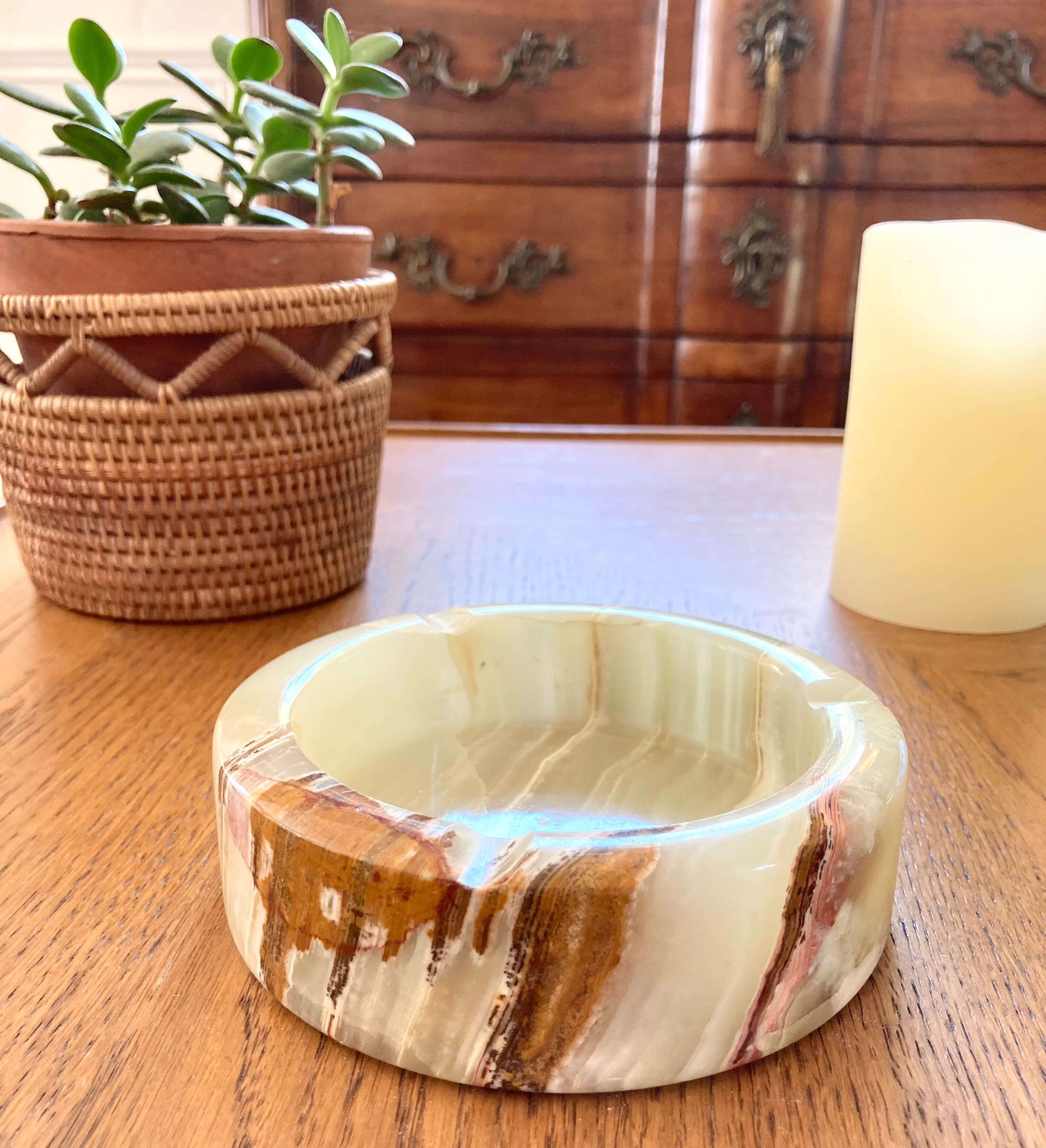 Marble onyx ashtray