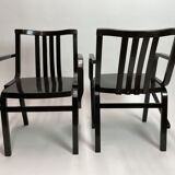 Fauteuils en bois plié noir par Ton