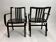 Black bentwood armchairs by Ton