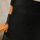 Kurt Østervig hunting chair in black leather for K. P. Jørgensens Møbelfabrik