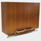 Large vintage 4-door mid century modern Italian style design wardrobe, 1960