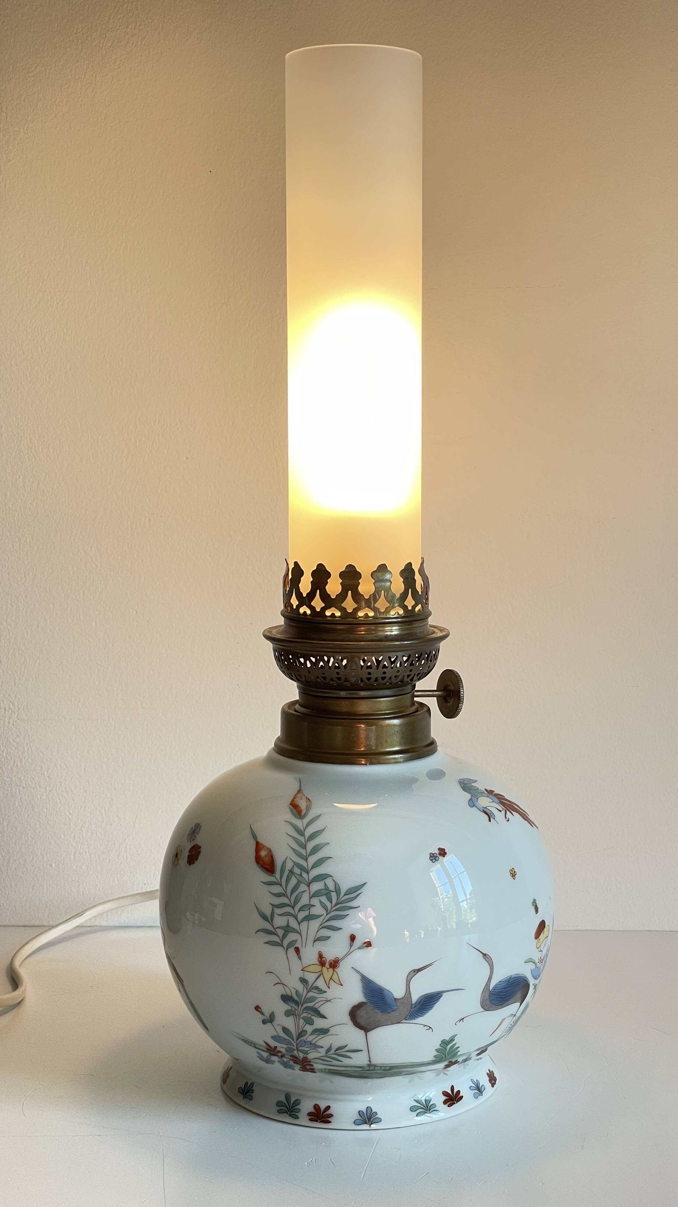 Limoges porcelain lamp France