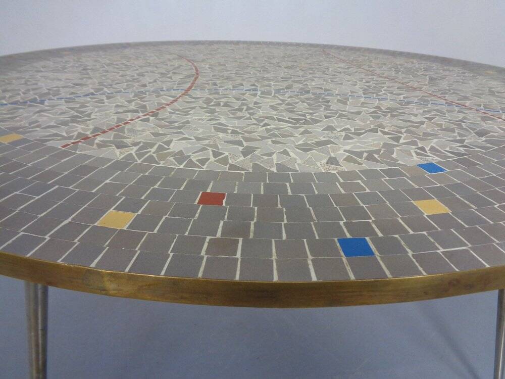 Large ceramic mosaic coffee table by Berthold Müller, Germany, 1950s.