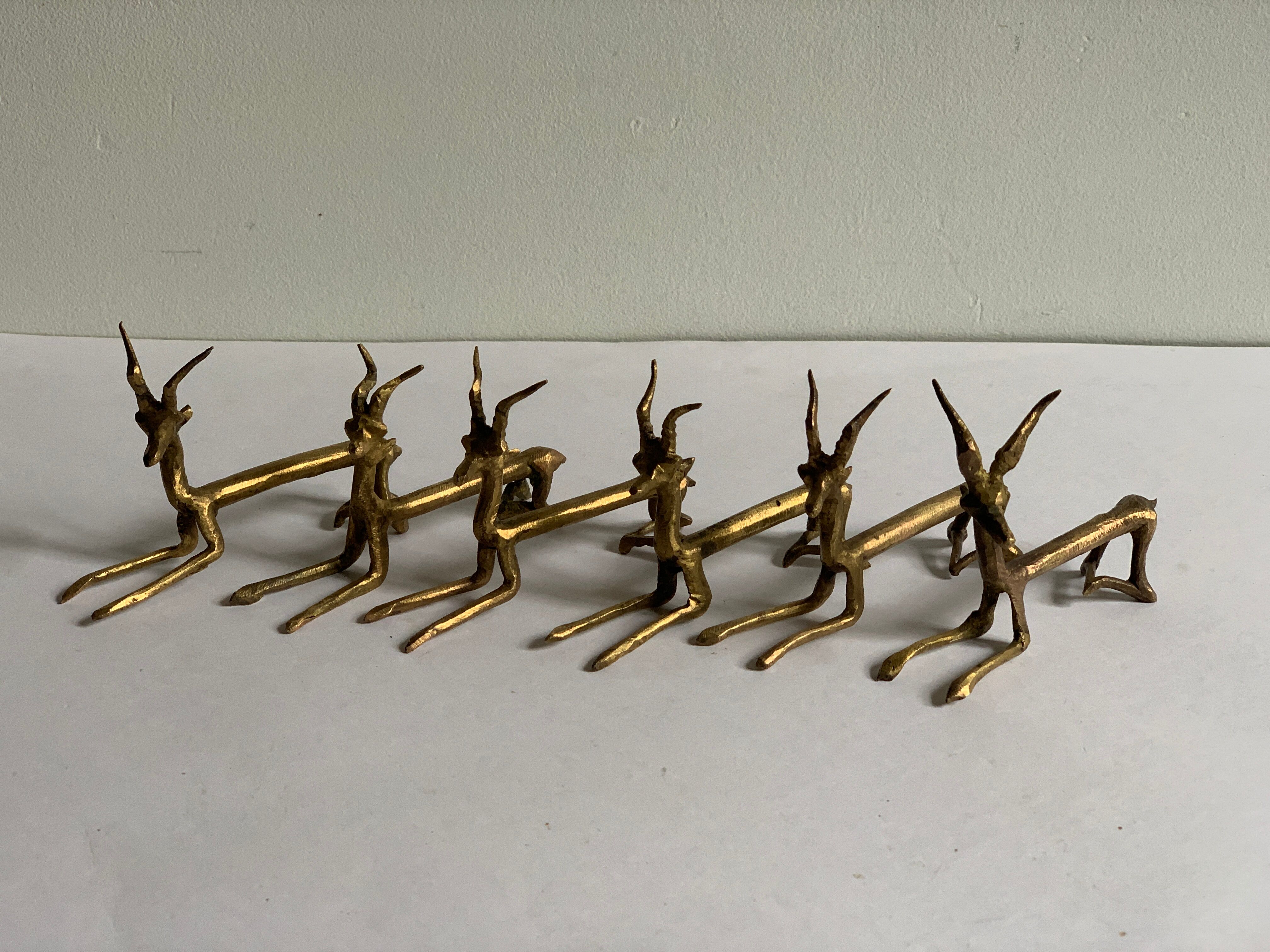 Brass antelope knife holder